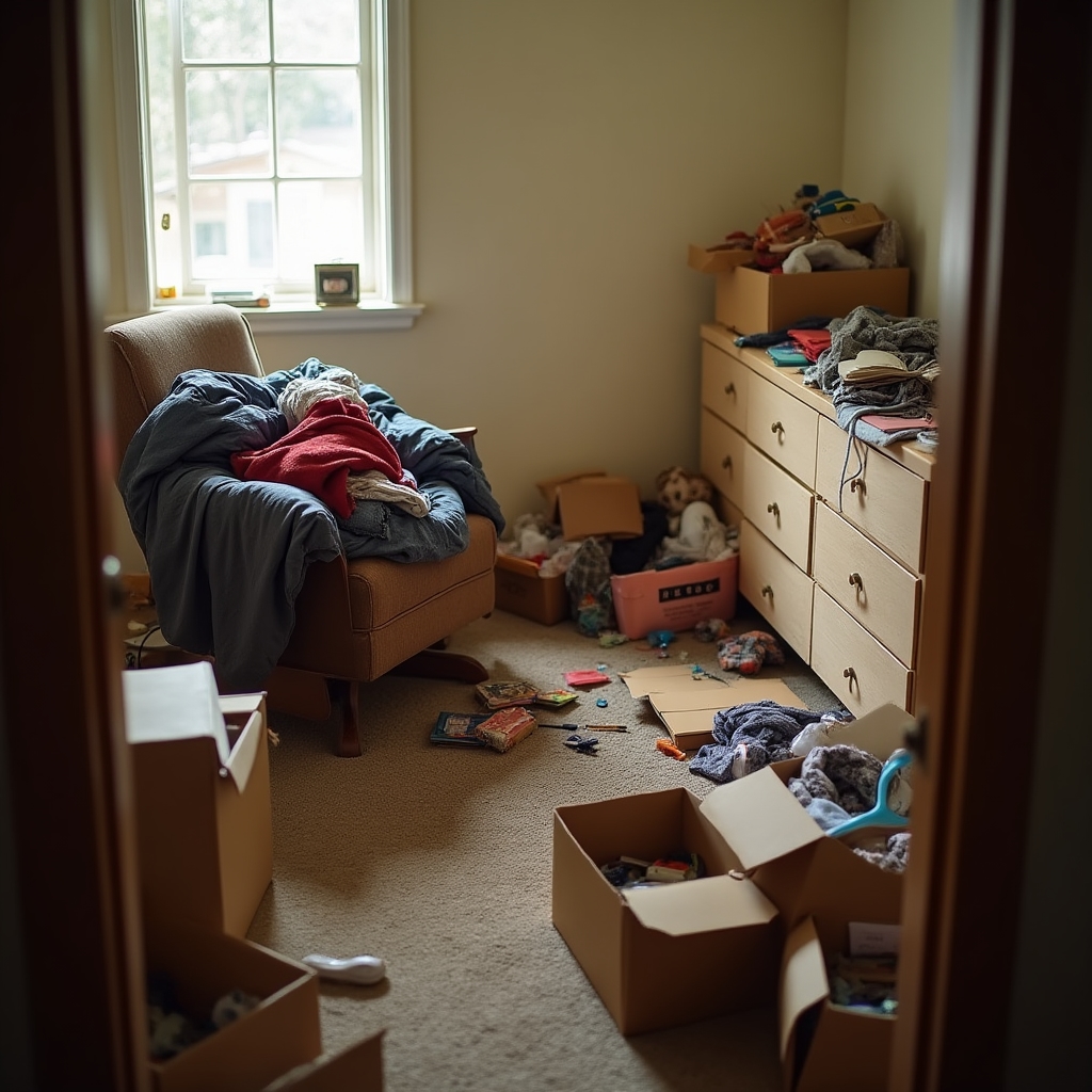 Rendezetlen szoba rendszerezés előtt