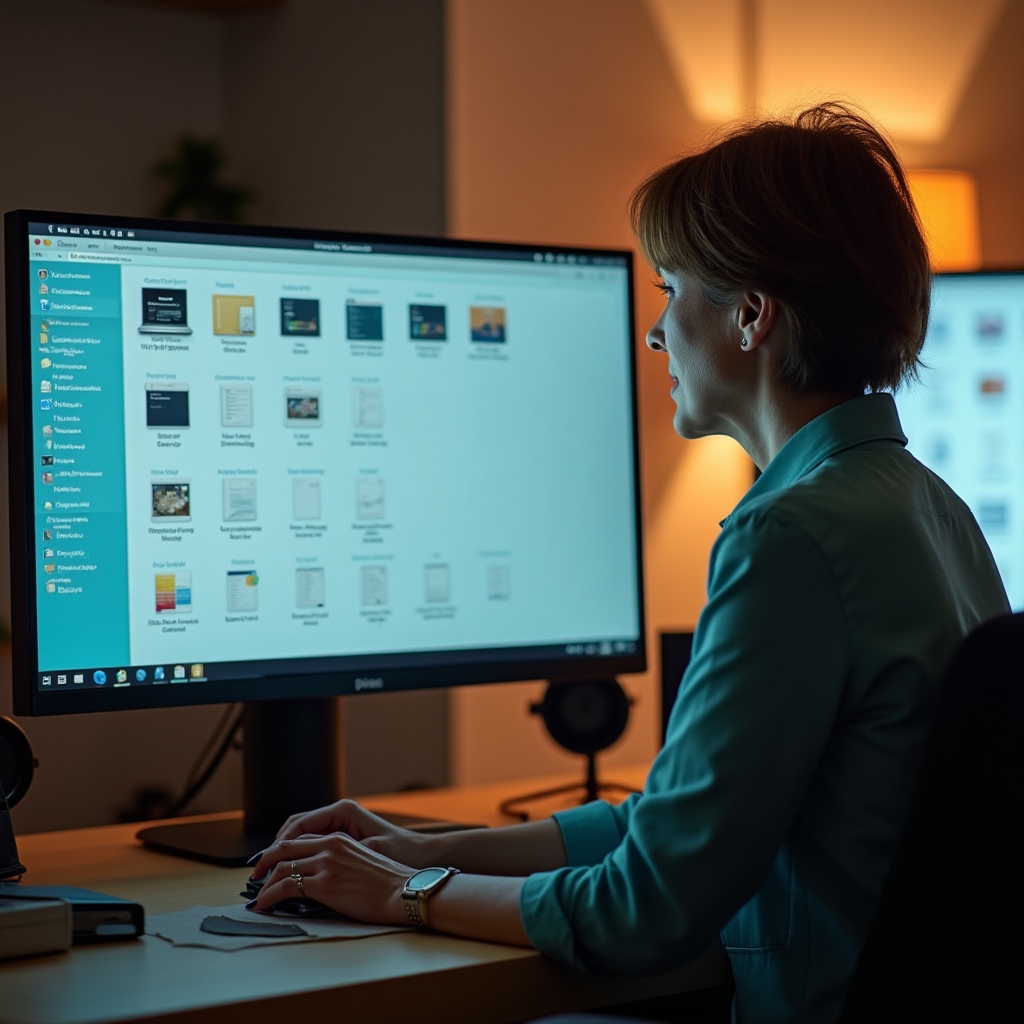 Digitális fájlrendszer strukturálás képernyőn