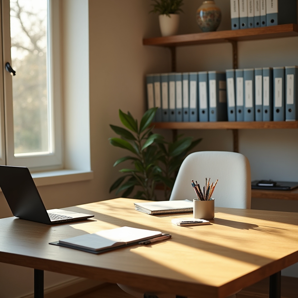 Optimalizált otthoni iroda munkaterület